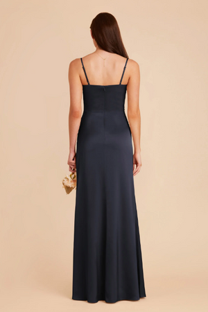 Mermaid One Shoulder Floor-Length Satin Bridesmaid Dress