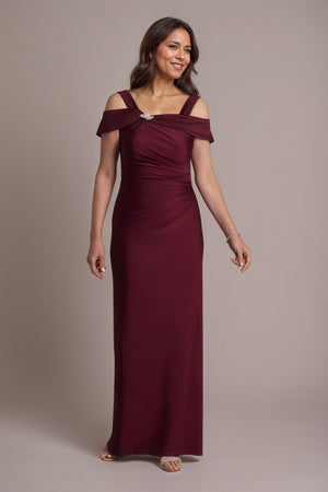 Trumpet/Mermaid Cold Shoulder Square Satin Mother of the Bride Dress