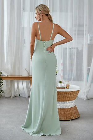 A-line Cowl Floor-Length Chiffon Bridesmaid Dress With RuffleA-line Cowl Floor-Length Chiffon Bridesmaid Dress With Ruffle