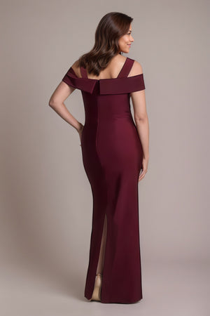 Trumpet/Mermaid Cold Shoulder Square Satin Mother of the Bride Dress