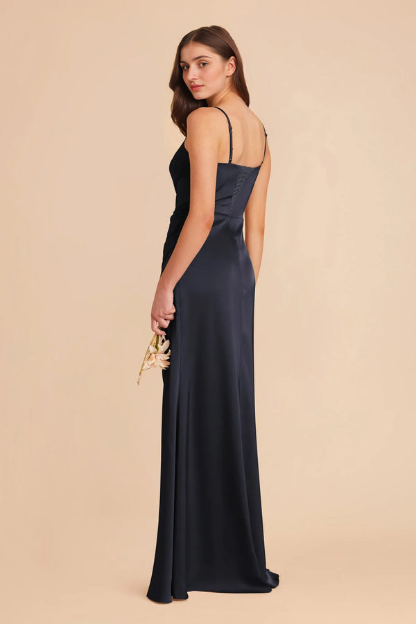 Mermaid One Shoulder Floor-Length Satin Bridesmaid Dress