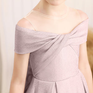 A-line Scoop Floor-Length Tulle/Sequin Flower Girl Dress