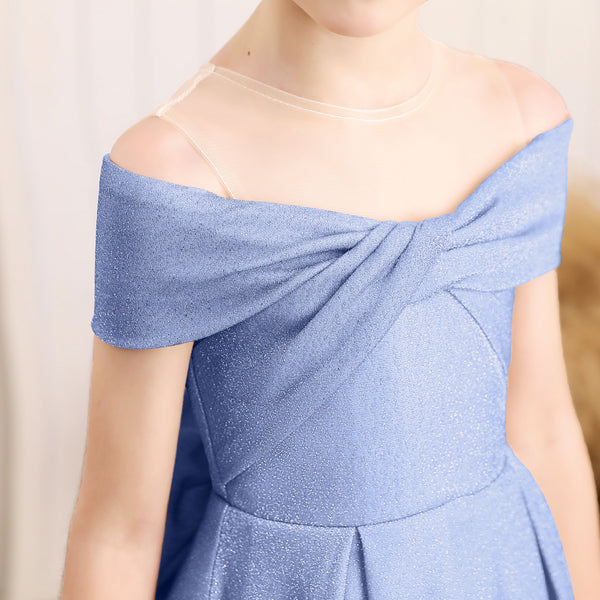 A-line Scoop Floor-Length Tulle/Sequin Flower Girl Dress