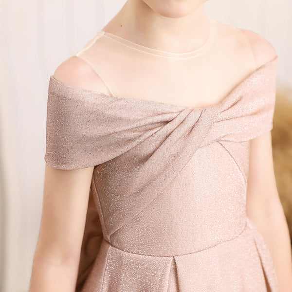 A-line Scoop Floor-Length Tulle/Sequin Flower Girl Dress