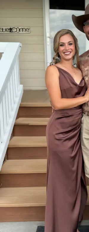 Mermaid One Shoulder Floor-Length Satin Bridesmaid Dress