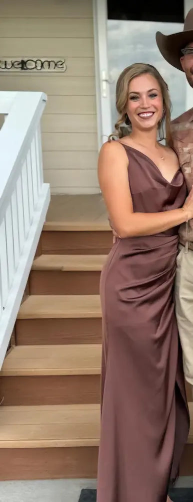 Mermaid One Shoulder Floor-Length Satin Bridesmaid Dress
