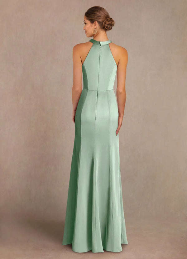 Mermaid Lace Stretch Satin Mother of bridesmaid Dress