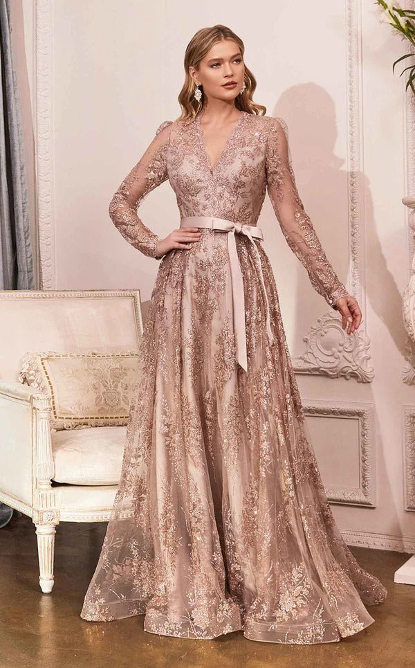 A-line Scoop Illusion Floor-Length Tulle Lace Mother of the Bride Dress With Sequins