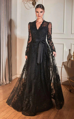 A-line Scoop Illusion Floor-Length Tulle Lace Mother of the Bride Dress With Sequins