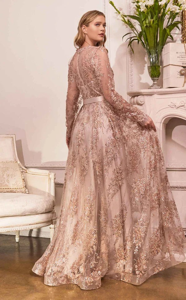 A-line Scoop Illusion Floor-Length Tulle Lace Mother of the Bride Dress With Sequins
