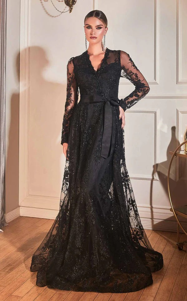 A-line Scoop Illusion Floor-Length Tulle Lace Mother of the Bride Dress With Sequins