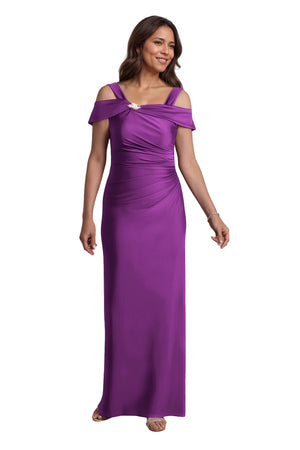 Trumpet/Mermaid Cold Shoulder Square Satin Mother of the Bride Dress